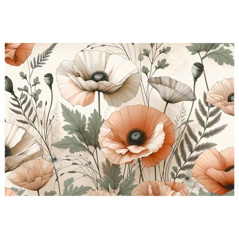 OBRAZ POLE PLNÉ VLČÍCH MÁKŮ - OBRAZY MÁK - OBRAZY