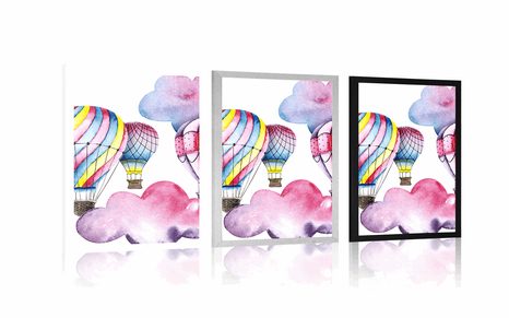 PLAKAT BALONČKI V VETRU - VOZILA - PLAKATI