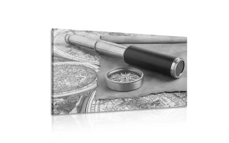 OBRAZ DLA POSZUKIWACZY PRZYGÓD W WERSJI CZARNO-BIAŁEJ - OBRAZY CZARNO-BIAŁE - OBRAZY