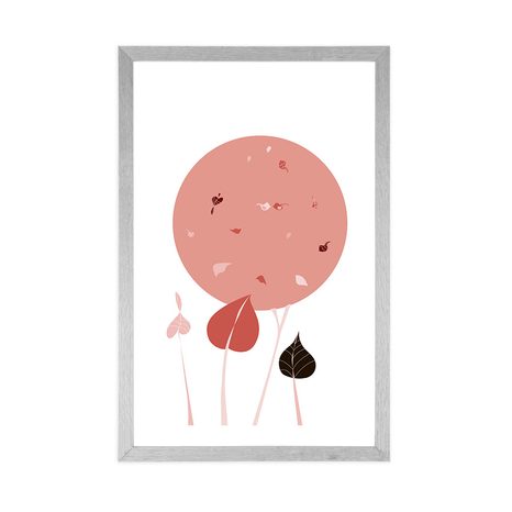 POSTER MIT PASSEPARTOUT INTERESSANTES DESIGN VON BLÄTTERN - MOTIVE AUS UNSERER WERKSTATT - POSTER