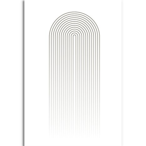 OBRAZ MINIMALISTICKÁ DUHA MID-CENTURY - ABSTRAKTNÍ OBRAZY - OBRAZY