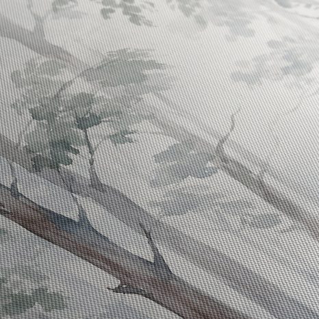 TABLEAU SUR TOILE – FORÊT PAISIBLE DANS LA BRUME - TABLEAUX FORÊT - TABLEAUX