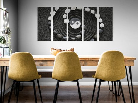 5-TEILIGES WANDBILD HARMONISCHES YIN UND YANG - BILDER - 🔥 TOTALAUSVERKAUF