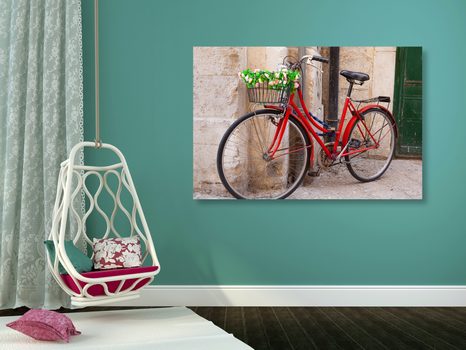 WANDBILD RUSTIKALES FAHRRAD - VINTAGE- UND RETRO-BILDER - BILDER