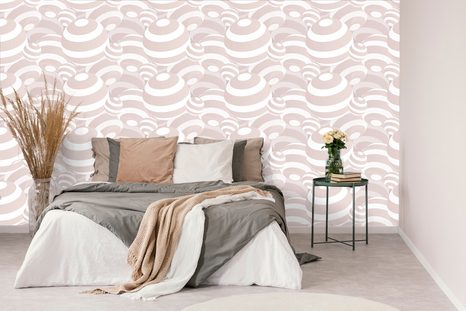 TAPETA NĚŽNÁ RŮŽOVÁ ABSTRAKCE - VZOROVANÉ TAPETY - TAPETY