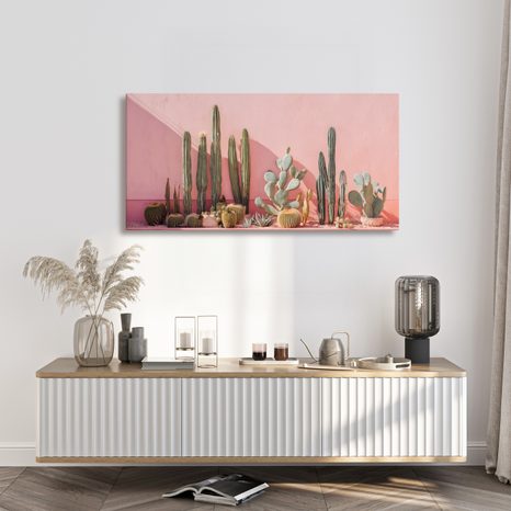 WANDBILD MODERNE KAKTEENGARTEN - BOTANISCHE BILDER - BILDER