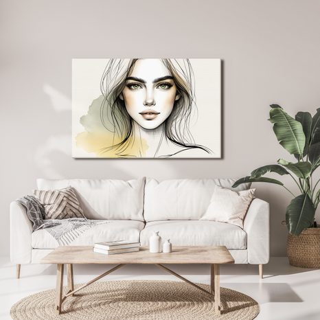 WANDBILD PORTRÄT EINER FRAU MIT AUSDRUCKSSTARKEN AUGEN - WANDBILDER FRAUEN - BILDER