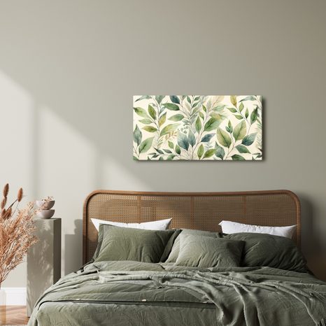 WANDBILD NATÜRLICHES BOTANISCHES MUSTER - BOTANISCHE BILDER - BILDER