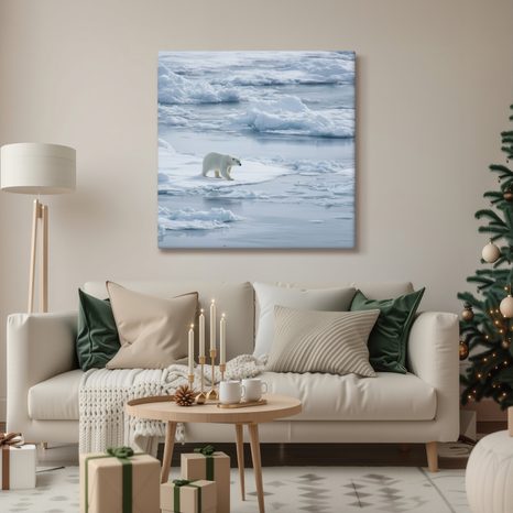 WANDBILD WINTERREICH DER EISFLÄCHEN - WEIHNACHTS- UND WINTERBILDER - BILDER