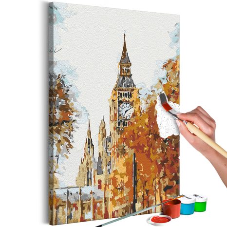 PICTURE PAINTING BY NUMBERS AUTUMN IN LONDON