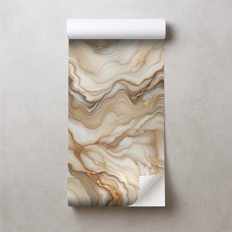 SAMOLEPÍCÍ TAPETA MRAMOROVÁ ELEGANCE VE ZLATÝCH TÓNECH - MRAMOROVÉ TAPETY - ΤΑΠΕΤΣΑΡΊΕΣ