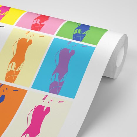 TAPETE SCHÖNHEIT EINER FRAU ALS POP-ART - POP-ART-TAPETEN - TAPETEN