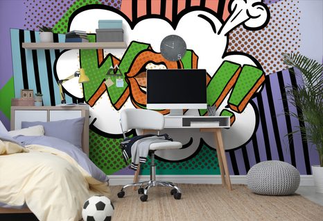 TAPETA STYLOVÝ FIALOVÝ POP ART - WOW! - POP ART TAPETY - TAPETY