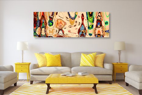 CANVAS PRINT MOTHER IN AN ABSTRACT DESIGN - ABSTRACT PICTURES - PICTURES