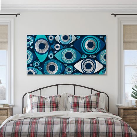 TABLEAU SUR TOILE – CERCLES HYPNOTIQUES ET YEUX - TABLEAUX PAR THÈME - TABLEAUX