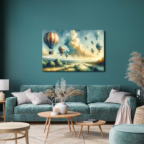 OBRAZ LET BALONŮ NAD KRAJINOU - OBRAZY POLE A LOUKY - OBRAZY