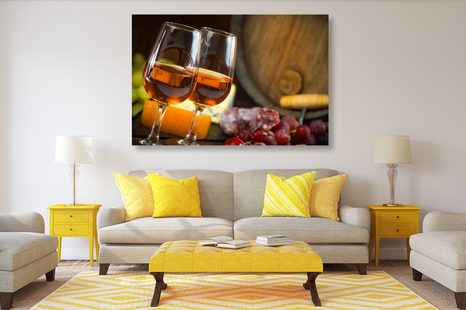 KÉP KÉT POHÁR RÓZSASZÍNŰ BOR - KÉPEK ÉTELEKKEL ÉS ITALOKKAL - KÉPEK