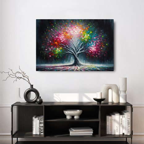 OBRAZ BAREVNÝ STROM ŽIVOTA - OBRAZY STROMY ŽIVOTA - OBRAZY