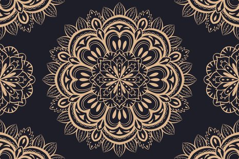 SAMOLEPÍCÍ TAPETA MANDALA S TMAVÝM POZADÍM - SAMOLEPÍCÍ TAPETY - TAPETY