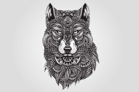 TAPETE EINSAMER WOLF - TAPETEN MIT TIERMOTIVEN - TAPETEN