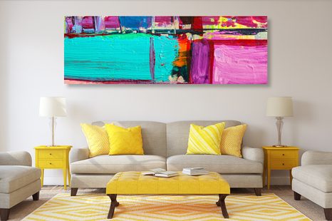 SLIKA ROŽNATA ABSTRAKCIJA - ABSTRAKTNE SLIKE - SLIKE