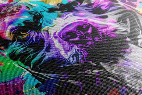 OBRAZ PESTROBAREVNÁ ILUSTRACE PSA - POP ART OBRAZY - OBRAZY