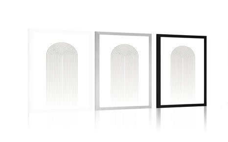 POSTER MINIMALISTISCHER REGENBOGEN MID-CENTURY - MOTIVE AUS UNSERER WERKSTATT - POSTER