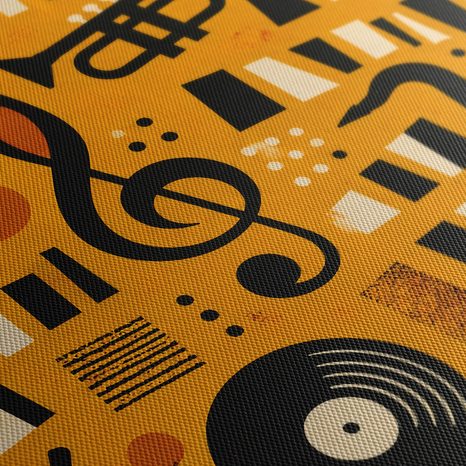WANDBILD MUSIKALISCHE HARMONIE IN ABSTRAKTION - MUSIKBILDER - BILDER