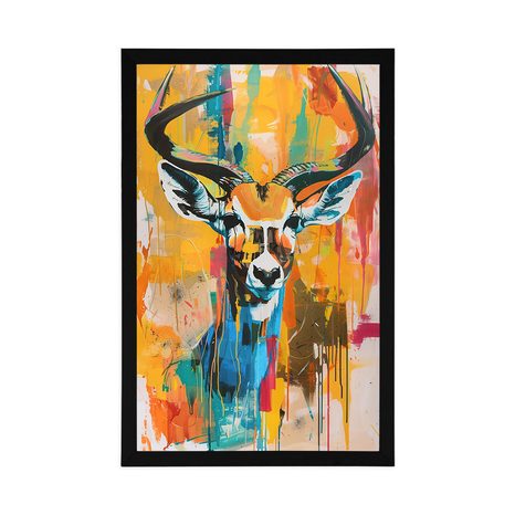 POSTER – ANTILOPE CON IMITAZIONE PITTURA - CERVO - POSTER