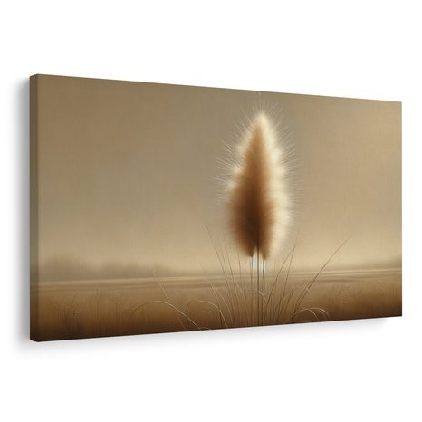 WANDBILD ZARTES PAMPASGRAS - BILDER VON GRASHALMEN - BILDER