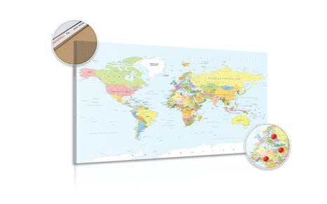 OBRAZ NA KORKU KLASICKÁ MAPA - OBRAZY NA KORKU - OBRAZY