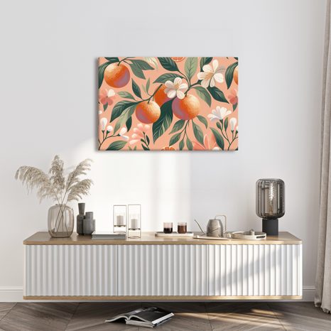 WANDBILD ORANGENBAUMGARTEN - BILDER BÄUME UND LAUB - BILDER