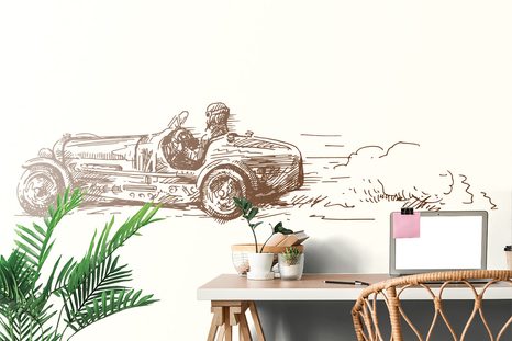 WALLPAPER RETRO RACING CAR - WALLPAPERS VINTAGE AND RETRO - WALLPAPERS