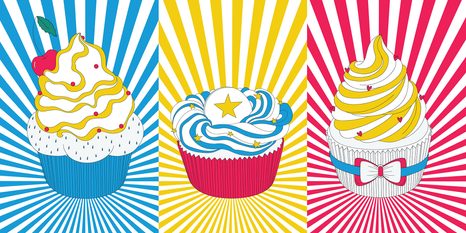 OBRAZ POP ART CUPCAKES - POP ART OBRAZY - OBRAZY