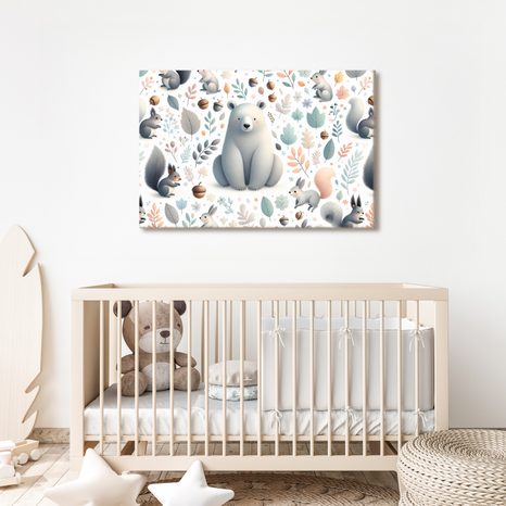 WANDBILD WALDTIERE FÜR KINDER - KINDERBILDER TIERE - BILDER