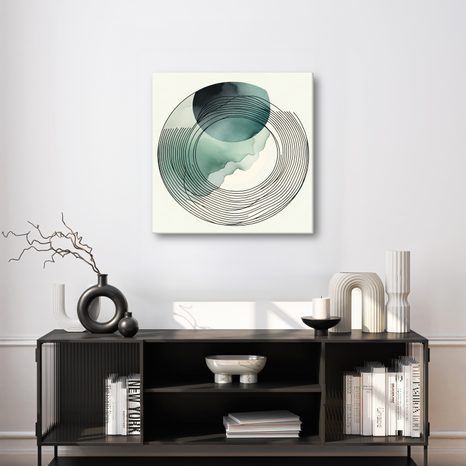 WANDBILD KREISE IN HARMONIE - WANDBILDER ABSTRAKTE FORMEN - BILDER