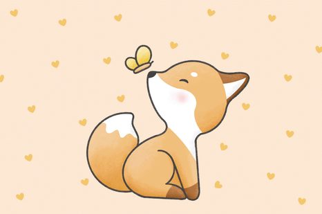 SAMOLEPÍCÍ TAPETA ZVĚDAVÁ LIŠTIČKA - SAMOLEPÍCÍ TAPETY - TAPETY