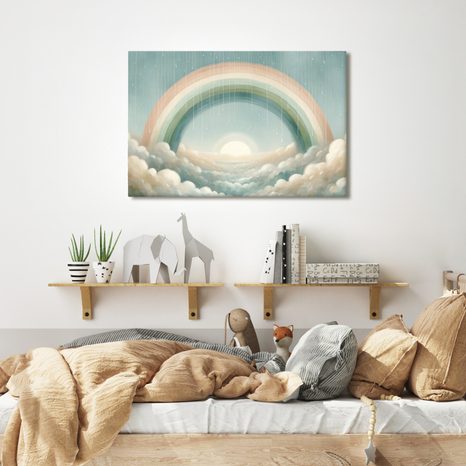 OBRAZ DUHA NAD MOŘEM OBLAKŮ - OBRAZY PŘÍRODY A KRAJINY - OBRAZY