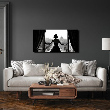 OBRAZ ELEGANCE A VÝHLED NA MĚSTO - OBRAZY ŽENY - OBRAZY