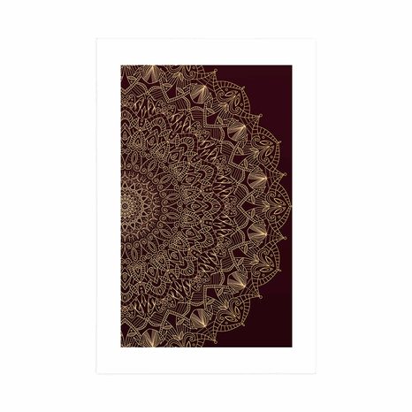 POSTER WITH MOUNT DETAILED DECORATIVE MANDALA - FENG SHUI - POSTERS