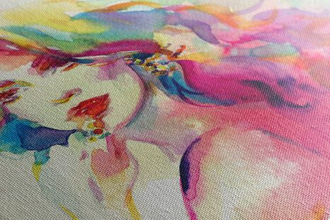 STAMPA SU TELA – RITRATTO FEMMINILE AD ACQUERELLO - QUADRI DI DONNE - STAMPE E QUADRI