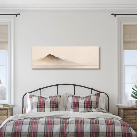 TABLEAU SUR TOILE – SILHOUETTE PAISIBLE DES MONTAGNES - TABLEAUX DE MONTAGNE - TABLEAUX