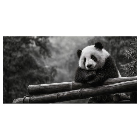 WANDBILD RUHIGER PANDA IN DER NATUR - BILDER TIERE - BILDER