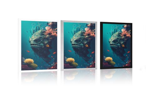 POSTER – MOSTRO MARINO SURREALISTA - MONDO SOMMERSO - POSTER