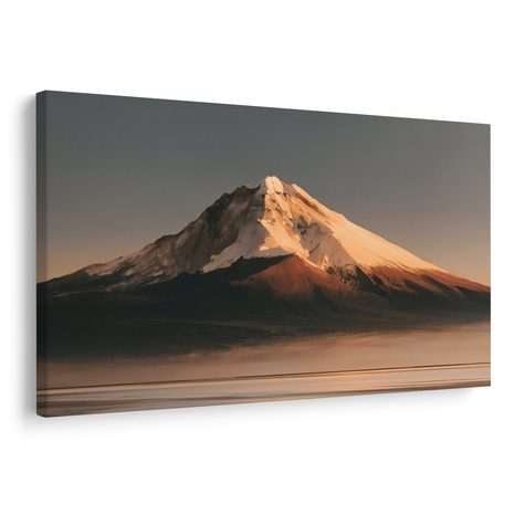 TABLEAU SUR TOILE – SOMMET MONTAGNEUX AU CRÉPUSCULE - TABLEAUX DE MONTAGNE - TABLEAUX