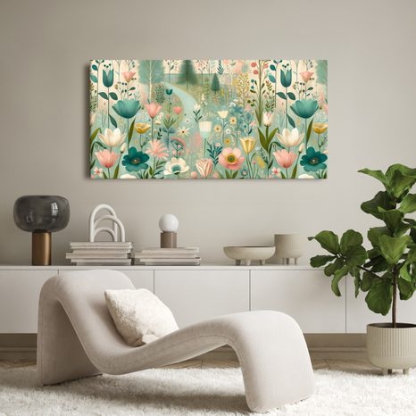 OBRAZ JARNÍ KVĚTY NA LESNÍ STEZCE - OBRAZY KVĚTŮ - OBRAZY