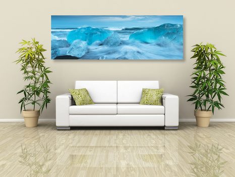 CANVAS SCHILDERIJ IJSBERGEN - SCHILDERIJEN - MEGA UITVERKOOP TOT 70% 🔥