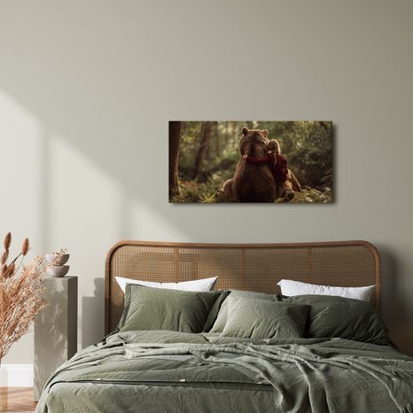 WANDBILD MÄDCHEN UND BÄR - WANDBILDER BÄREN - BILDER