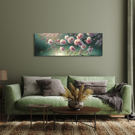 OBRAZ SAKURA V ODLESKU SVĚTLA - OBRAZY KVĚTŮ - OBRAZY