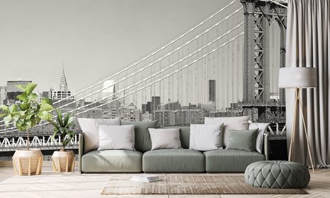 SAMOLEPÍCÍ FOTOTAPETA ČERNOBÍLÉ MRAKODRAPY V NEW YORKU - SAMOLEPÍCÍ TAPETY - TAPETY